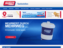Tablet Screenshot of hoyer-tankstellen.de